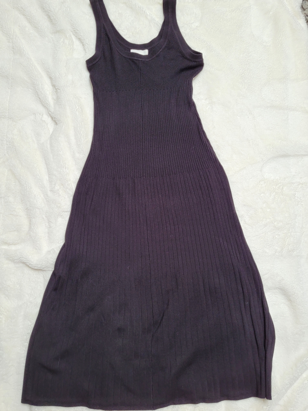 H&M Sleeveless Ribbed Maxi Dress in Black